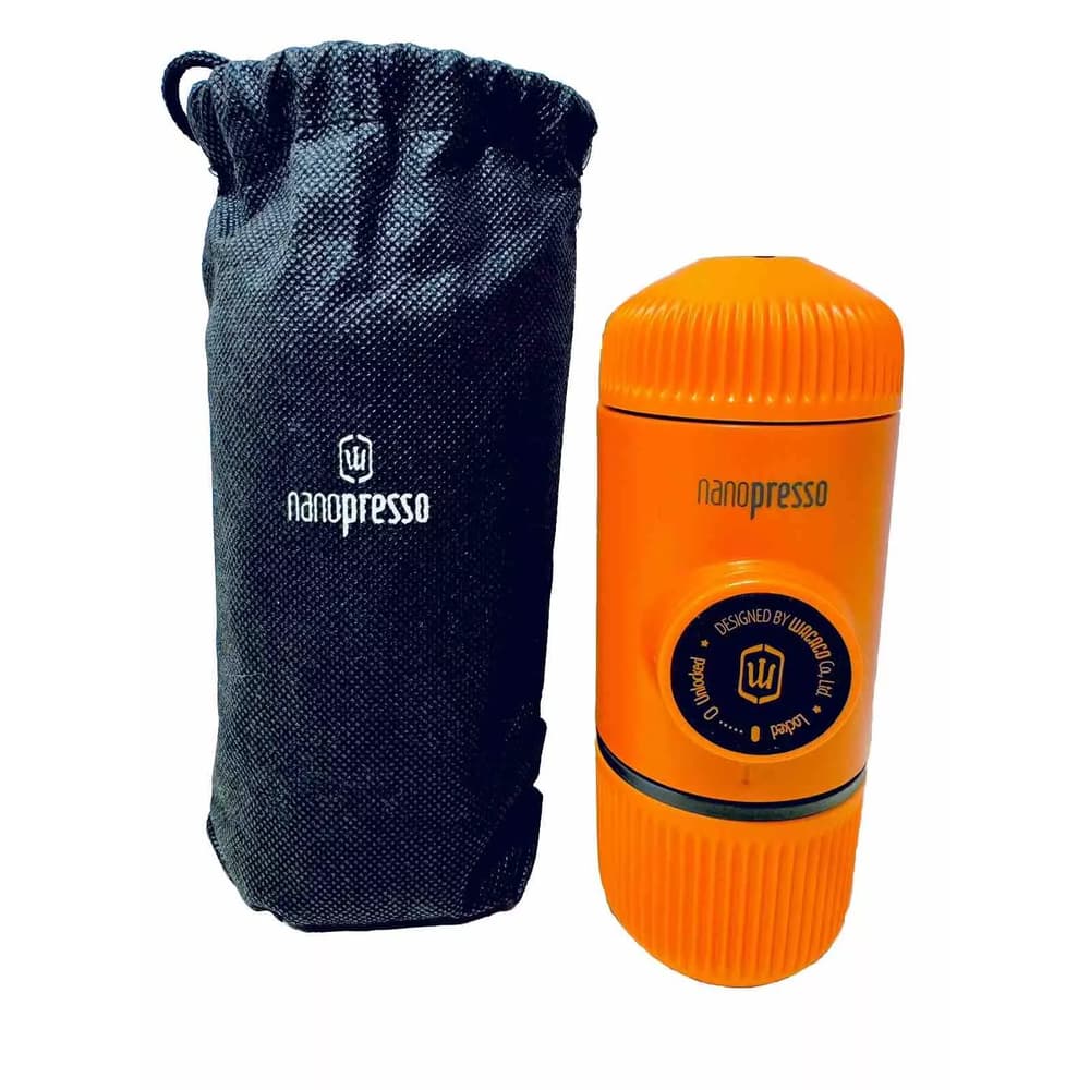 Портативна еспресо-кавоварка Wacaco Nanopresso помаранчева, механічна, для меленої кави — 5