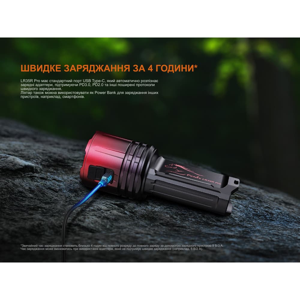 Ліхтар пошуковий ручний Fenix LR35R PRO | Лімітована серія — фото 5