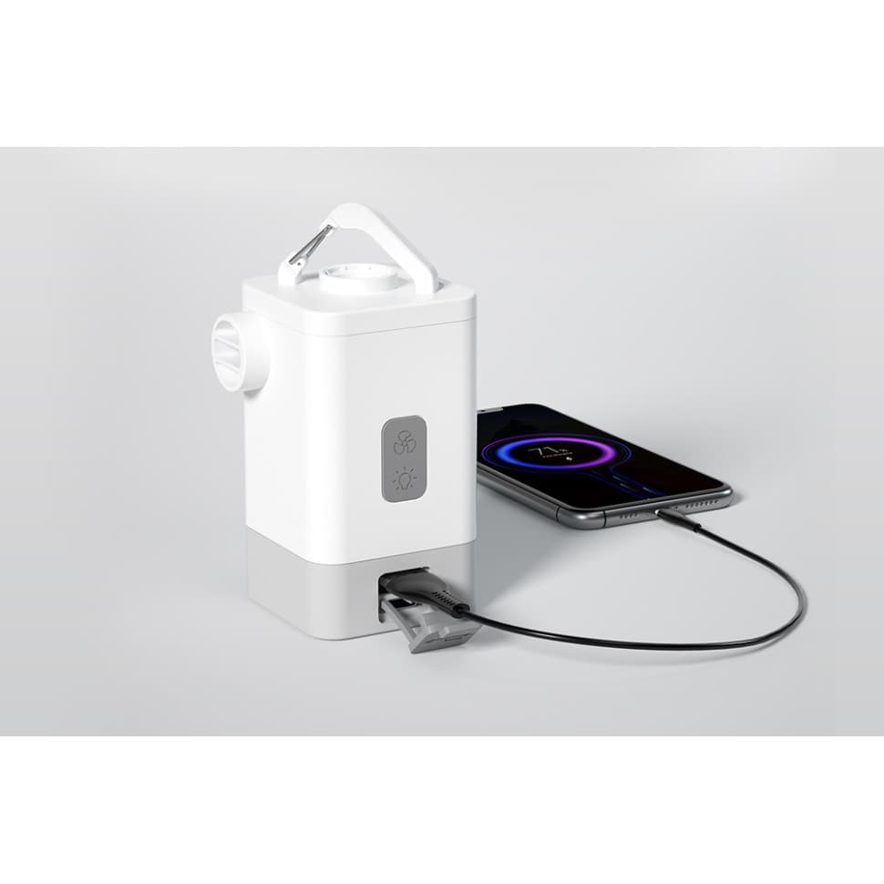 Насос-ліхтар-powerbank кемпінговий Flextail Max Pump 2 Plus, білий — фото 8
