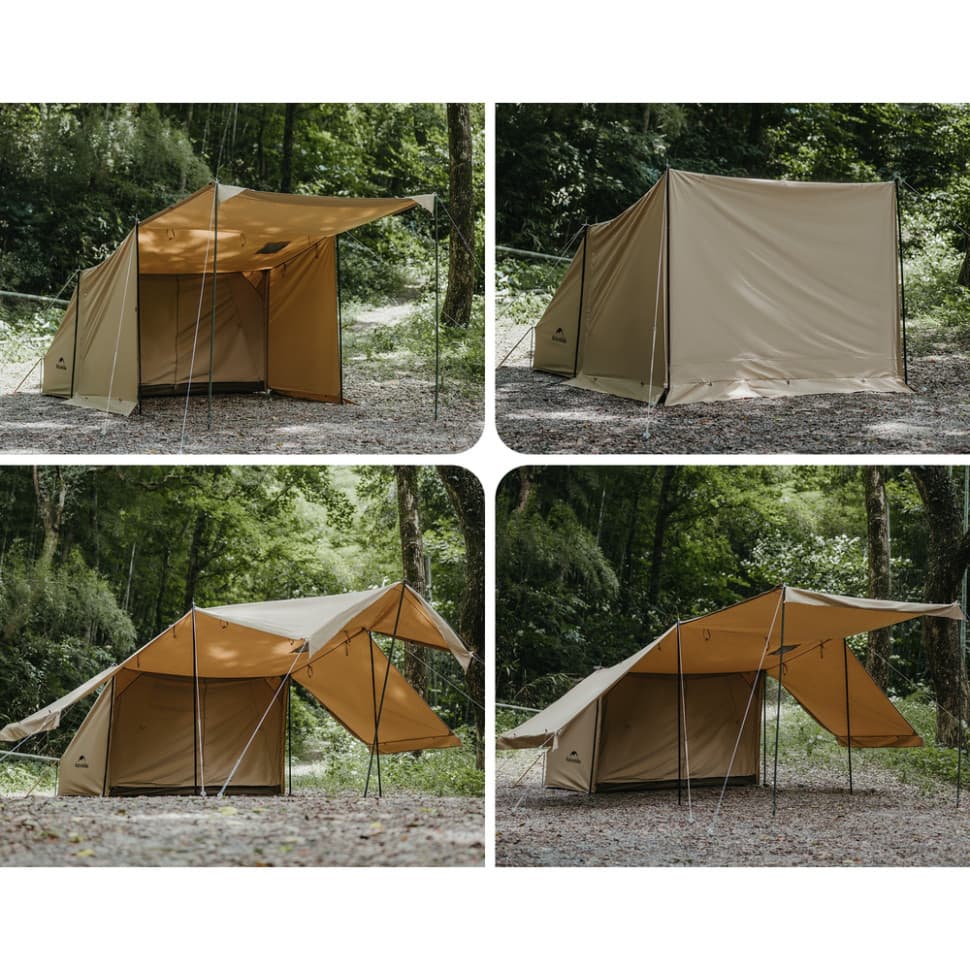 Намет одномісний із тентом Naturehike CNK2450WS026, коричневий — фото 4