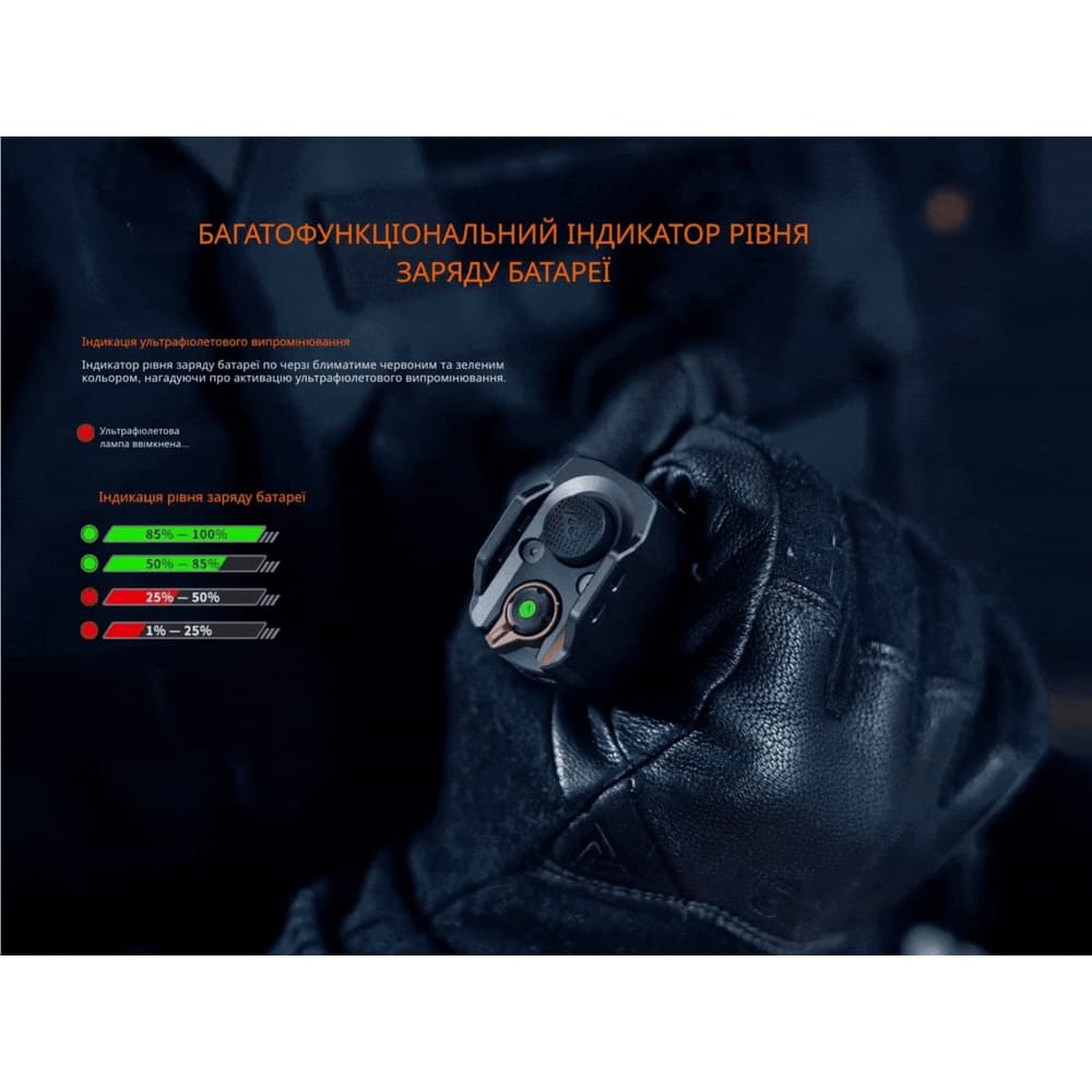 Ліхтар тактичний з УФ світлом Fenix TK35R 5800 лм — фото 9