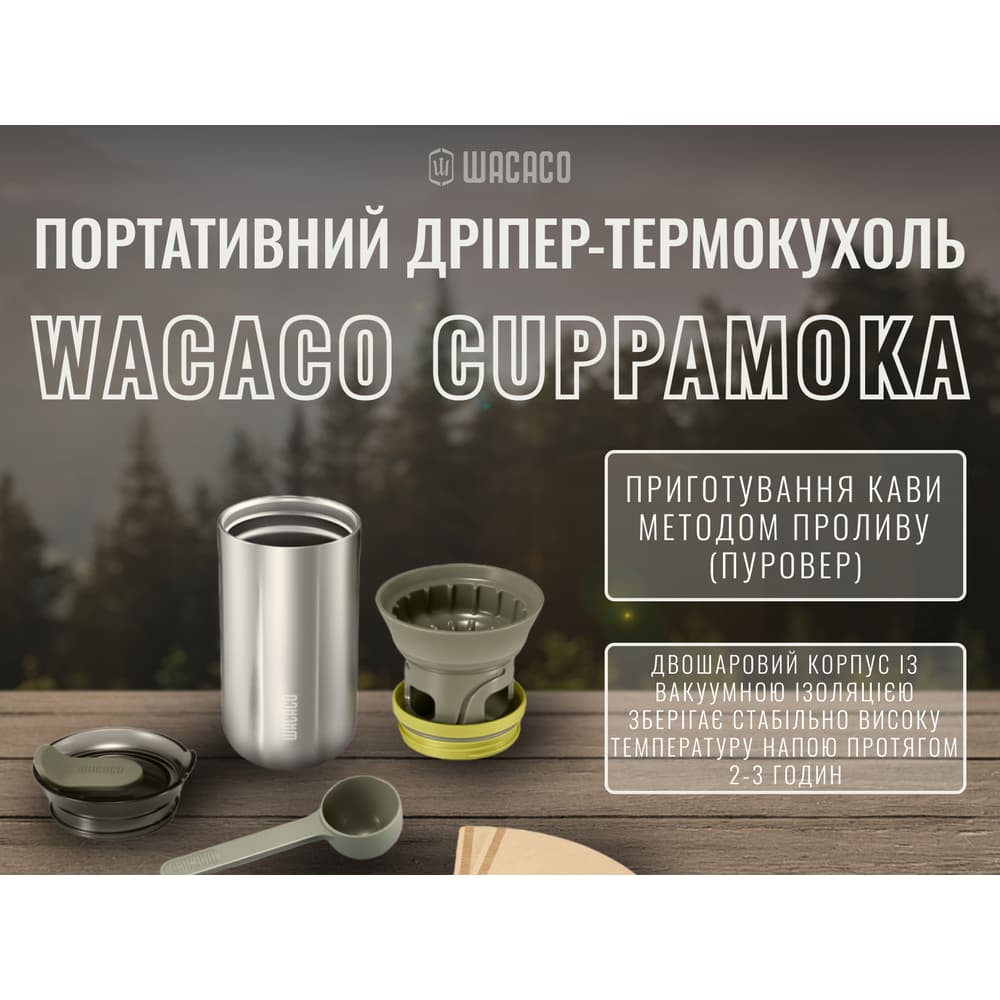 Портативный дриппер-термокружка Wacaco Cuppamoka, для фильтр-кофе — 6