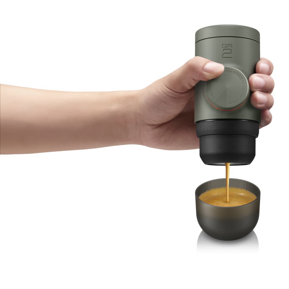 Портативна еспресо-кавоварка Wacaco Minipresso GR2, механічна, для меленої кави — 9