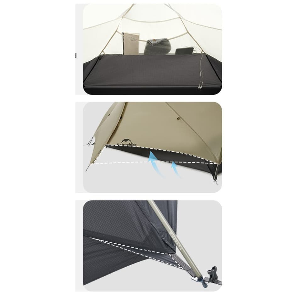 Намет одномісний ультралегкий Naturehike Mongar UL CNK2550WS016, сірий — фото 9