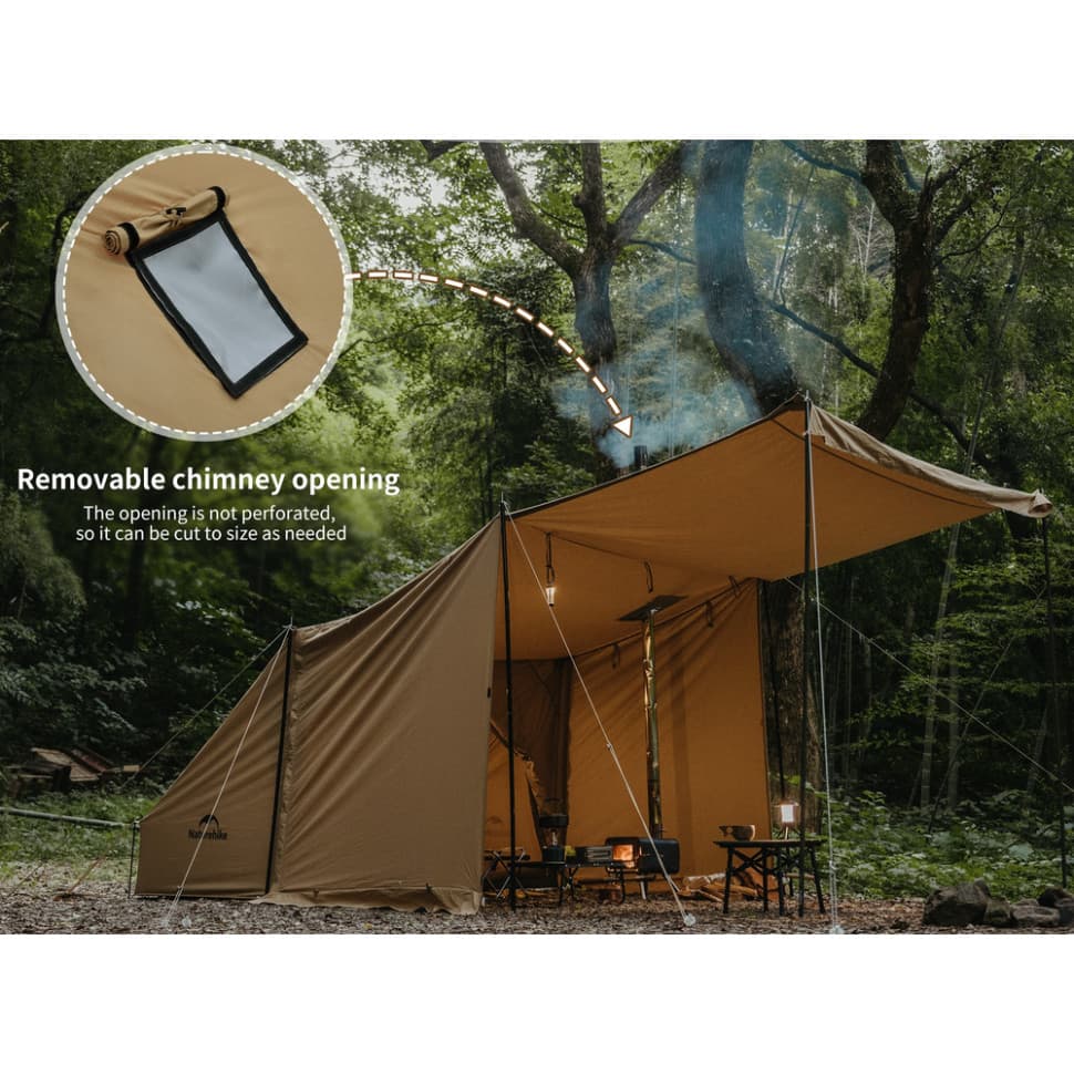Намет одномісний із тентом Naturehike CNK2450WS026, коричневий — фото 8