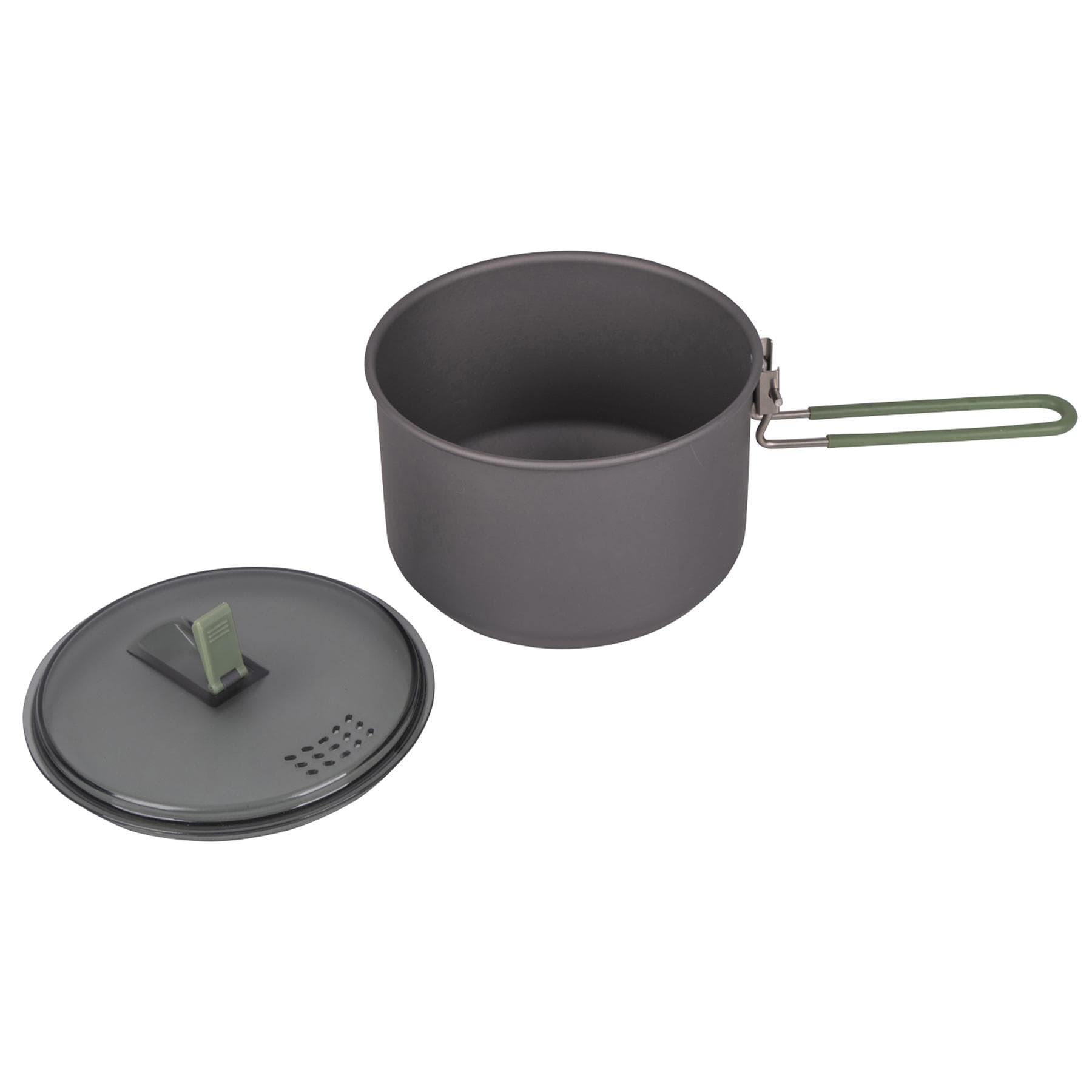 Каструля Bo-Camp Explorer Hard Anodized 1L Grey/Green (2200236) — 2