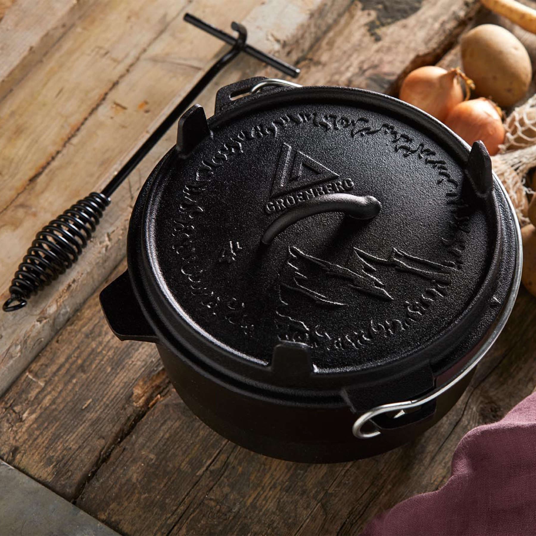 Казан з кришкою Groenberg Askja Pot 25 cm / 4 L Black (266016) — 5