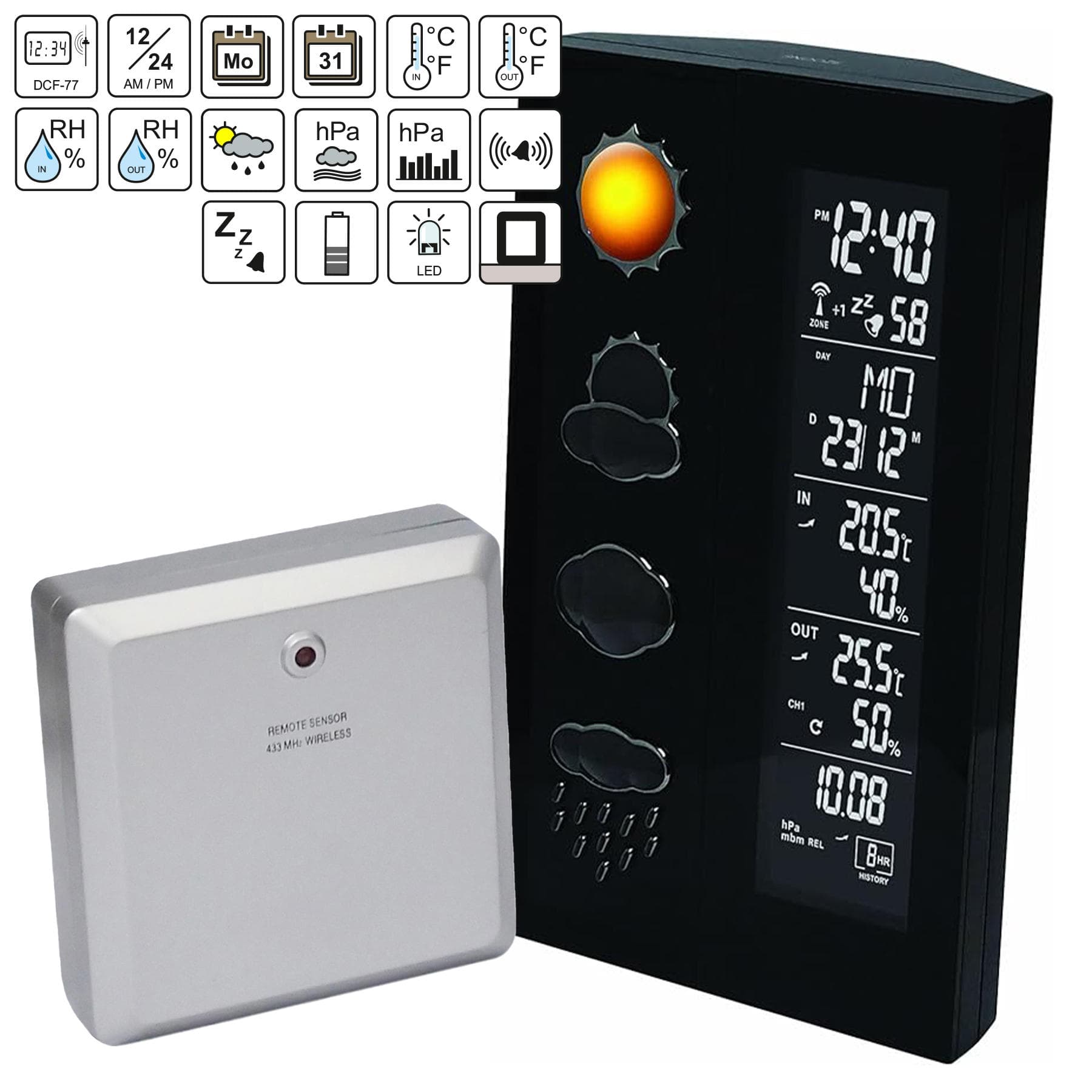 Метеостанція Technoline WS6650 Black (WS6650) — 9