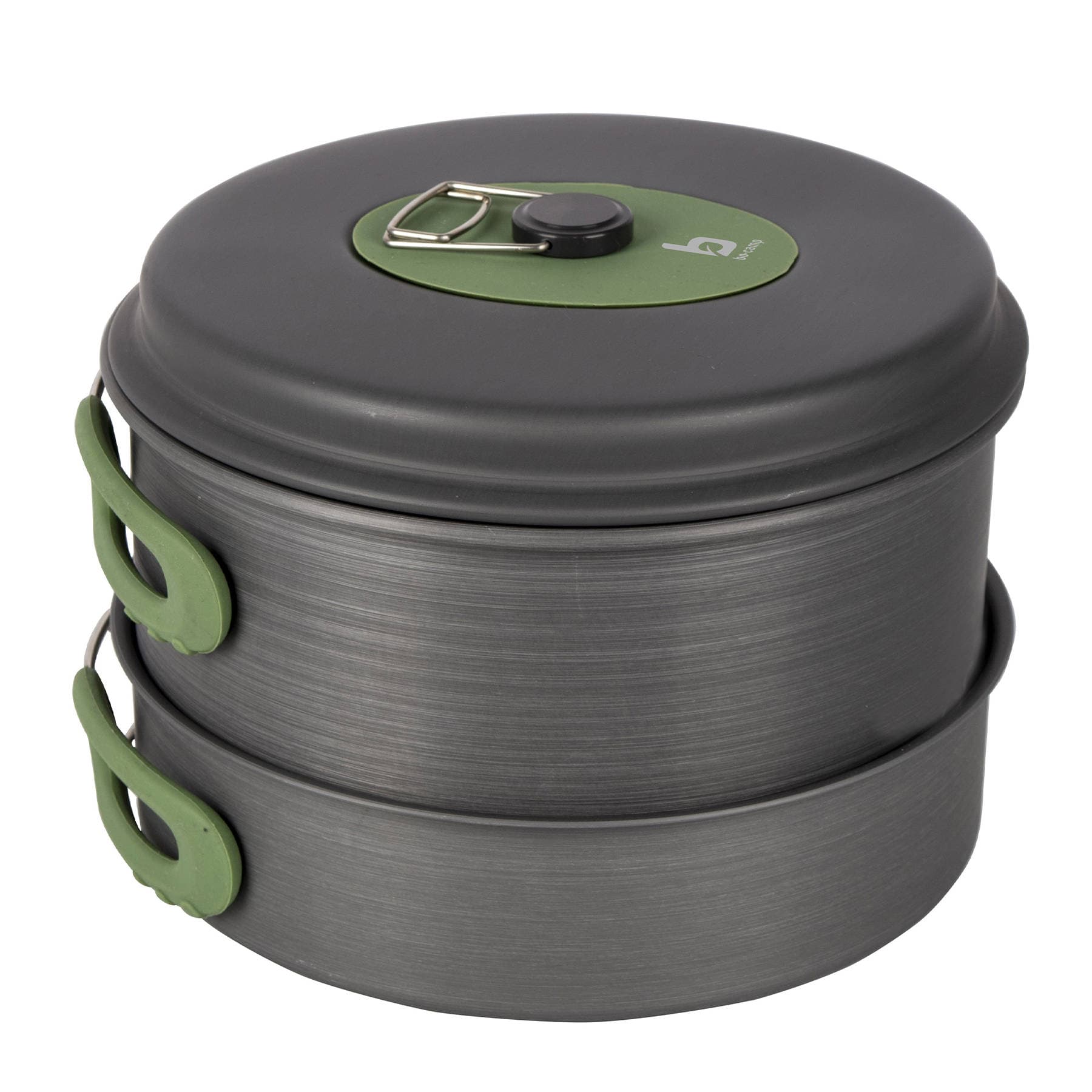 Набір посуду Bo-Camp Explorer 4 Pieces Hard Anodized Grey/Green (2200244) — 10