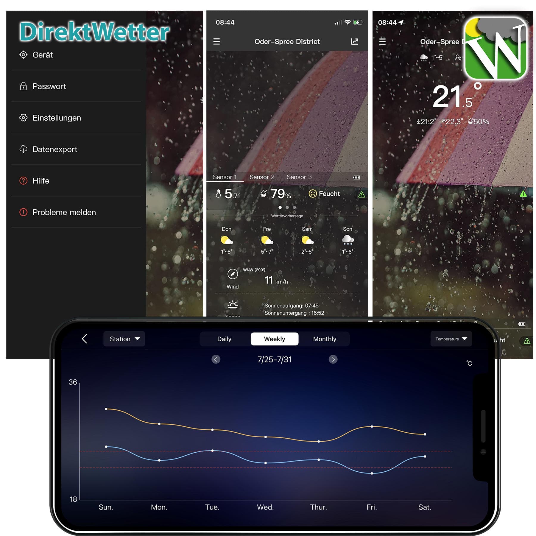 Метеостанція Technoline DirektWetter WD2000 Silver (WD2000) — 6