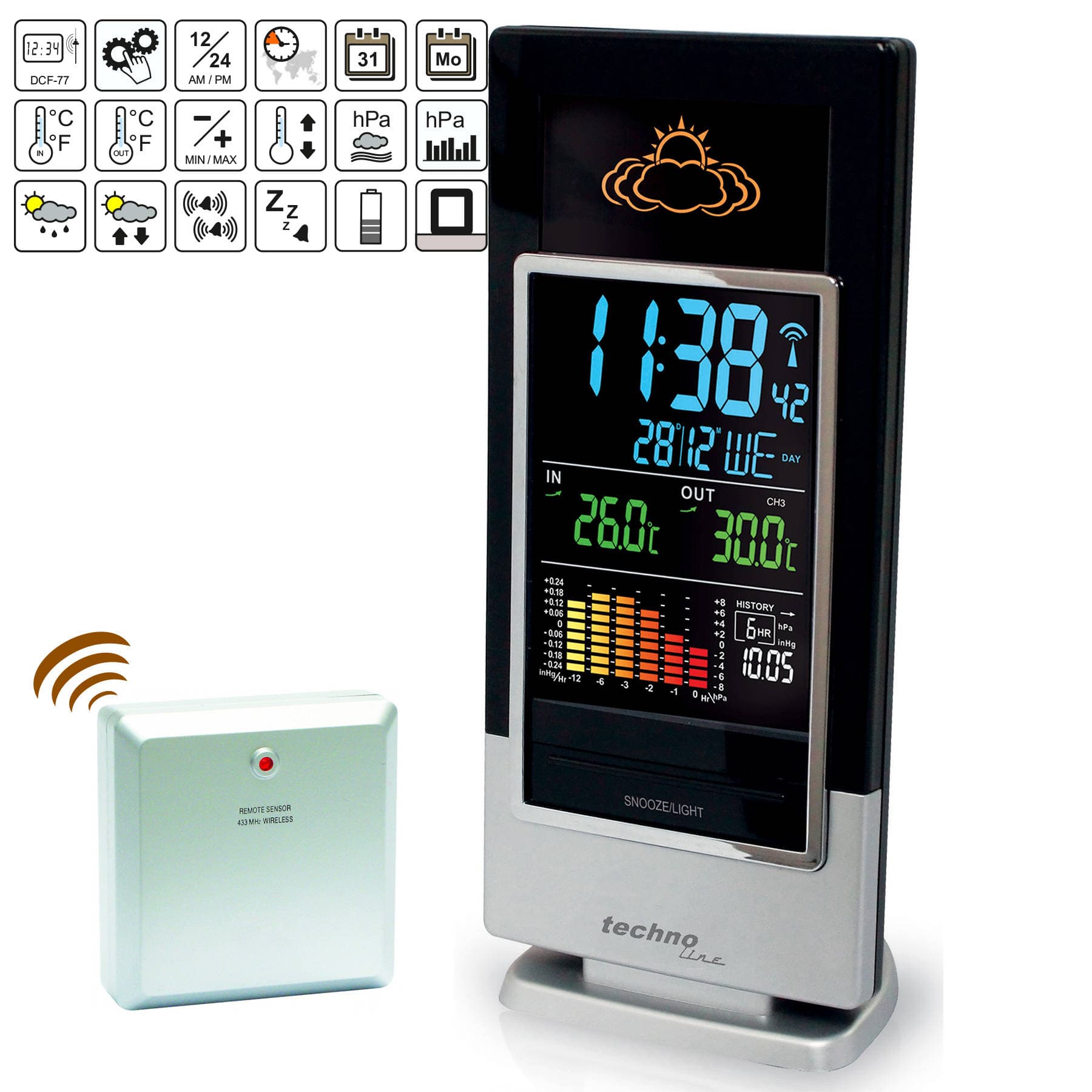 Метеостанція Technoline WS6502 Black/Silver (WS6502) — 4