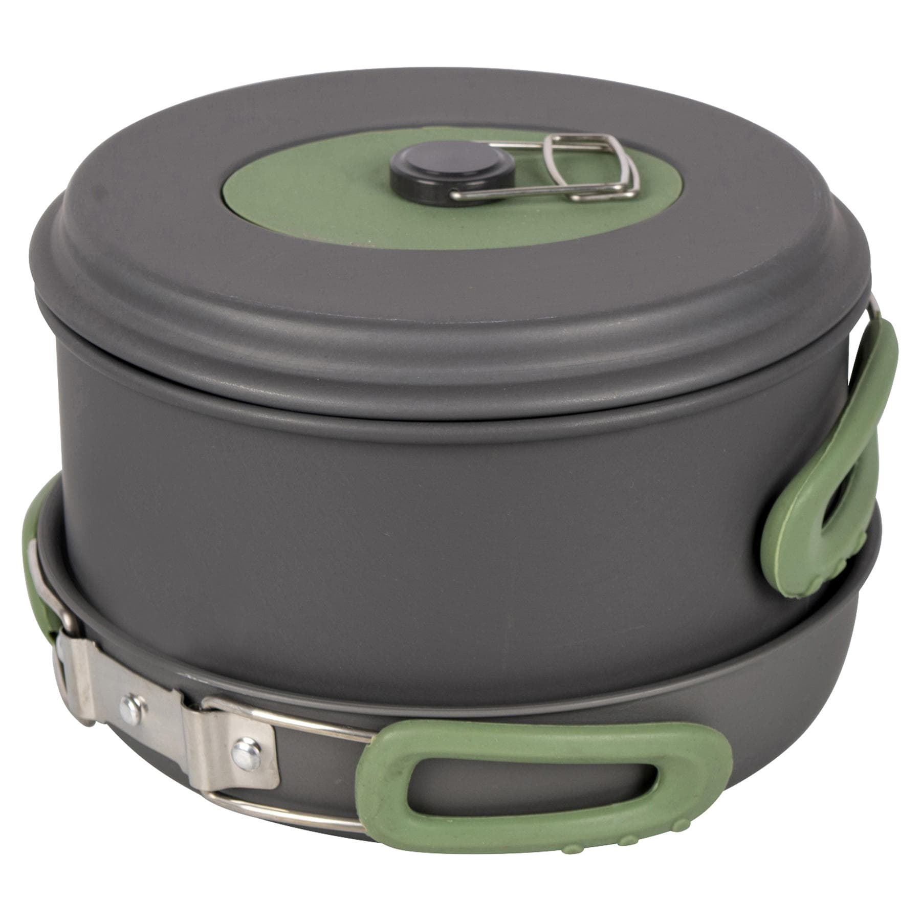 Набір посуду Bo-Camp Explorer 4 Pieces 19 Hard Anodized Grey/Green (2200241) — 4