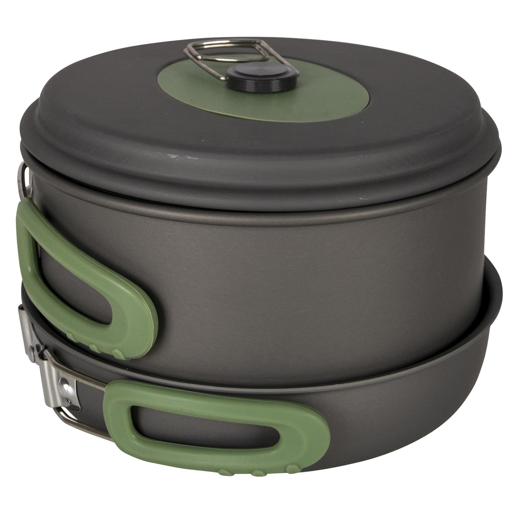 Набір посуду Bo-Camp Explorer 3 Pieces Hard Anodized Grey/Green (2200239) — 9