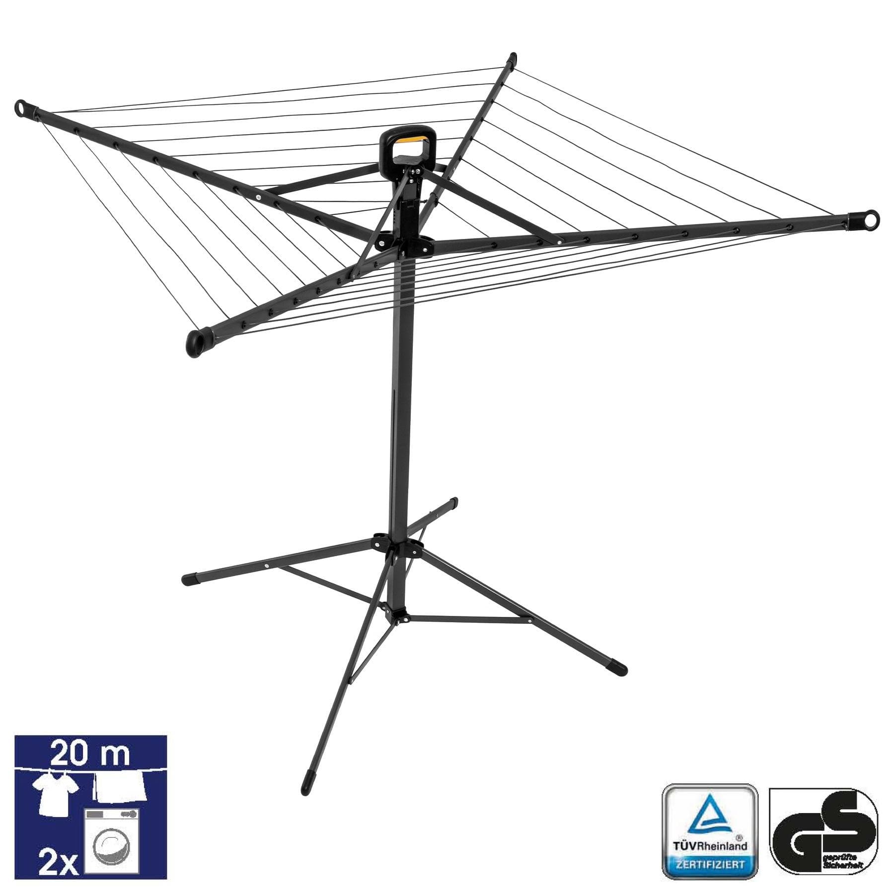 Сушарка для білизни підлогова Casa Si Pop-Up Rotary 20m Anthracite (CS92039B)