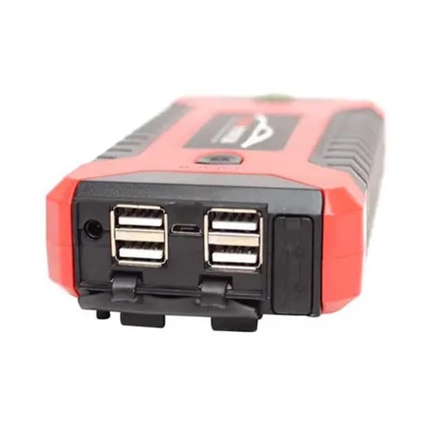 Пуско-зарядний пристрій червоний JUMP STARTER JX27 WITH PUMP • Автомобільний стартовий блок з компресором та зарядкою — 3