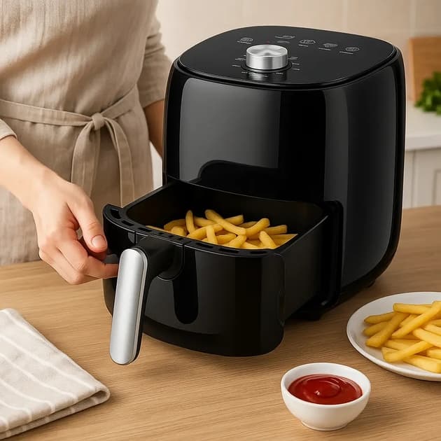 Фритюрниця Crownberg CB 5540 • Електрична фритюрниця 2 л для дому з регульованим термостатом — 5