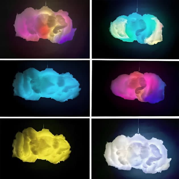Підвісний світильник-хмара з RGB-підсвіткою — 5