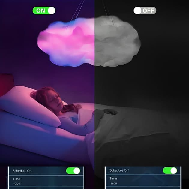 Підвісний світильник-хмара з RGB-підсвіткою — 4