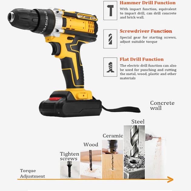 Шуруповерт Electric Drill KAR 600 з набором слюсарного інструменту ∙ Універсальний шуруповерт з насадками Electric Drill 24W — 5