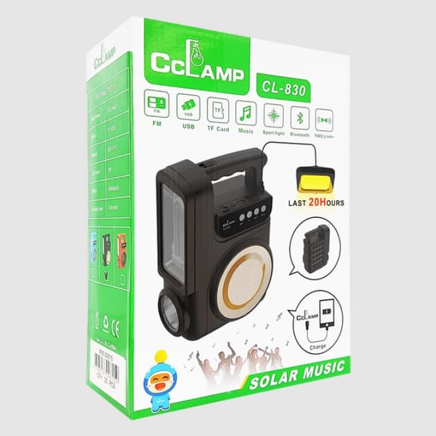 Зарядна станція CL-830 на сонячній батареї з PowerBank і радіо — фото 6