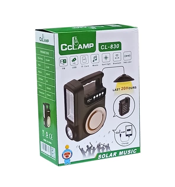 Зарядна станція CL-830 на сонячній батареї з PowerBank і радіо — фото 3
