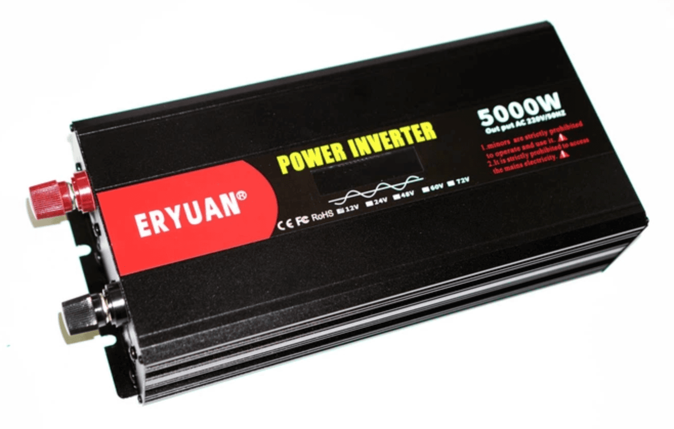 Перетворювач напруги Eryuan 12V → 220V 5000W з LCD і вольтметром ∙ Інвертор 12-220 чистий синус Eryuan 5000 Вт — 5