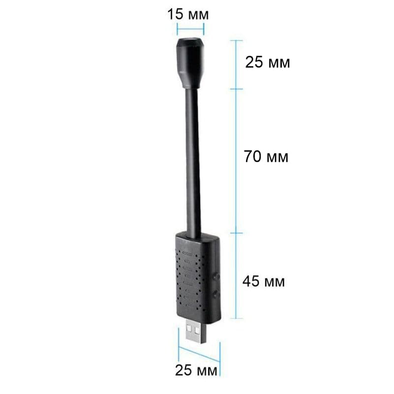 Wifi камера USB на гнучкому шлейфі Jianshu U21, запис 640х480P, без акумулятора, Iwfcam app — 4
