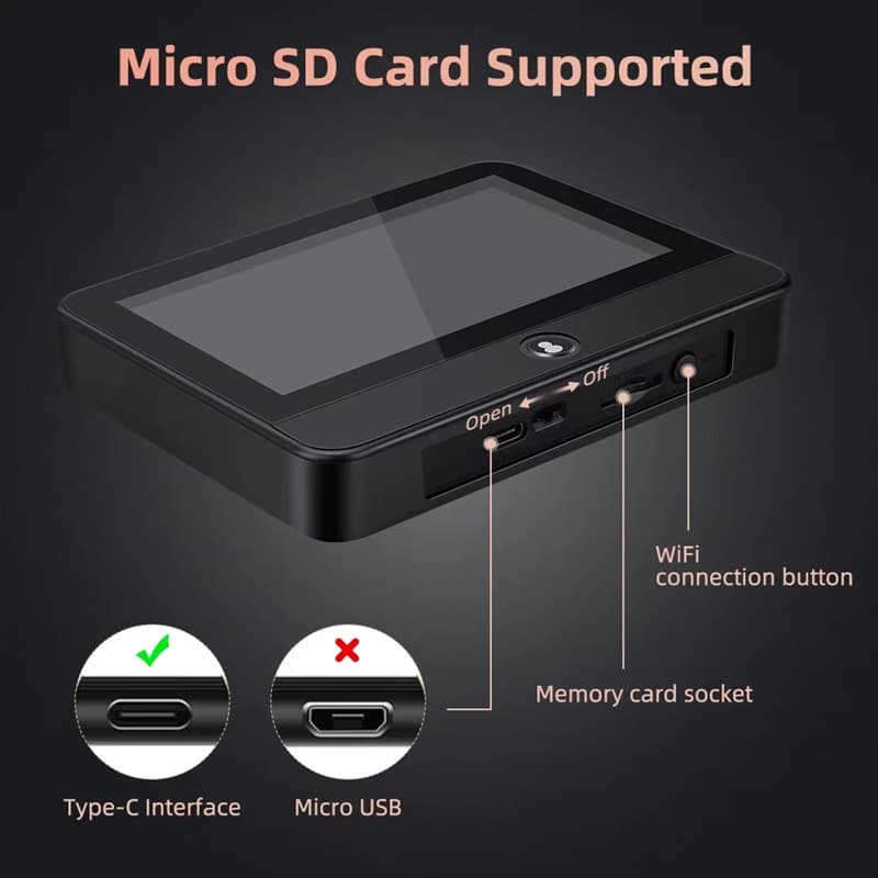 Wifi видеоглазок с 4.3\" монитором с невидимой подсветкой и записью Nectronix A15, Tuya app — 5