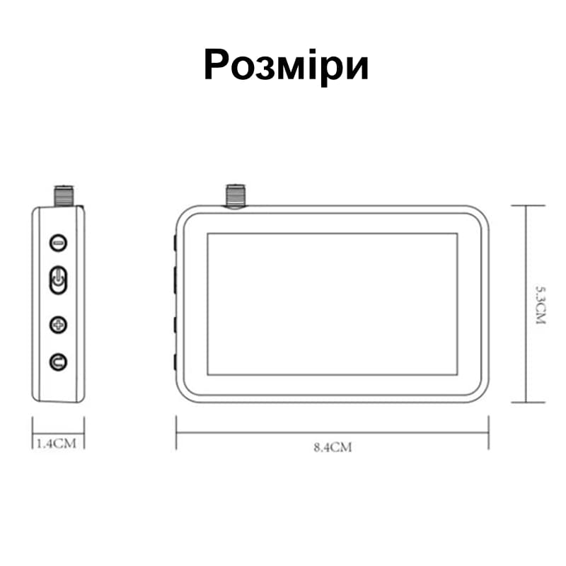 Мини FPV монитор 3 дюйма для отображения видеосигнала от дронов 5.8 ГГц DMKR LST806 (Товар с дефектом) — 8