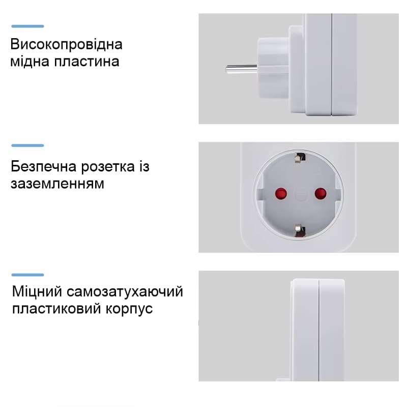 Розетка з датчиком руху Nectronix PIR01-EU, 16 Ампер, 3680 Ватт — 5