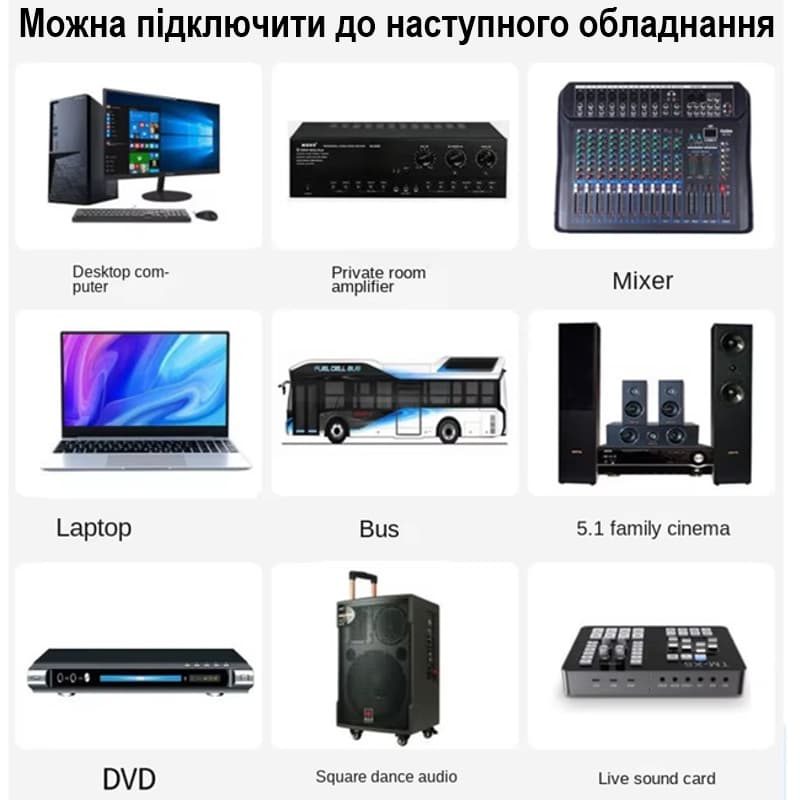 Комплект з 2х бездротових професійних мікрофонів із приймачем Nectronix WM-2 UHF, до 20 метрів — 5