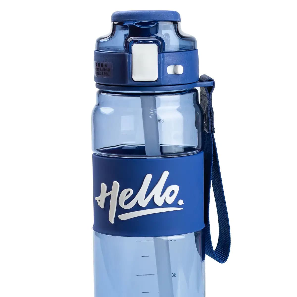Пляшка для води 860 мл тритан з ремінцем і ручкою Синя HP17303BL — 4