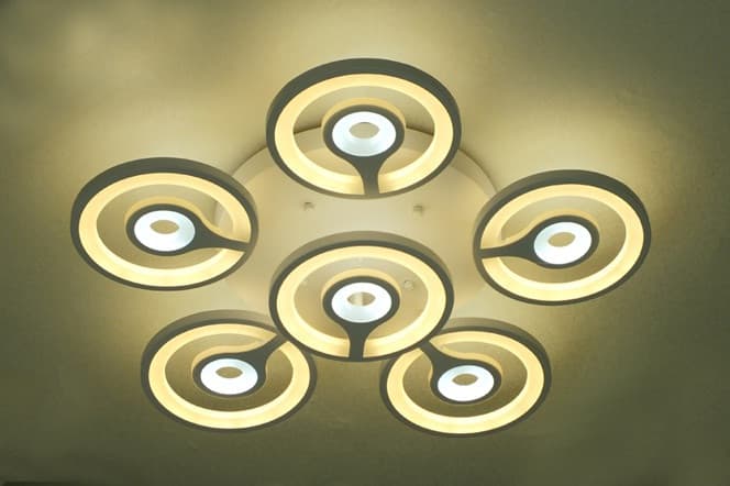 Стельова LED люстра, світлодіодний світильник Sunlight білий 1501 (630) — фото 2