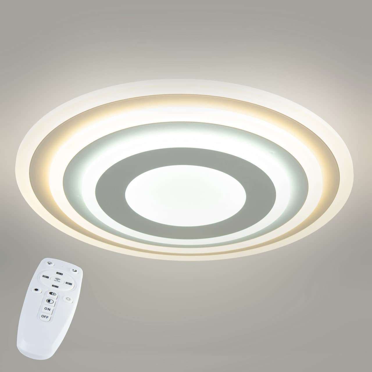 Стельова LED люстра, світлодіодний світильник Sunlight білий 19716/500