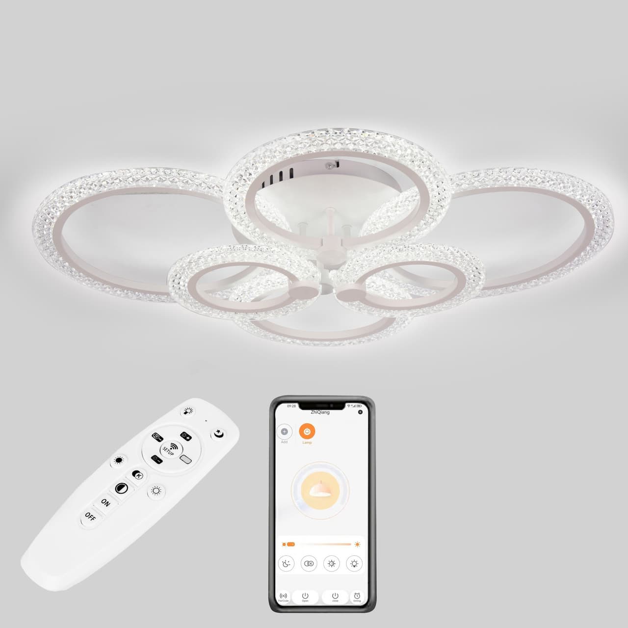 Стельова LED люстра, світлодіодний світильник Sunlight 5805/2+2+2
