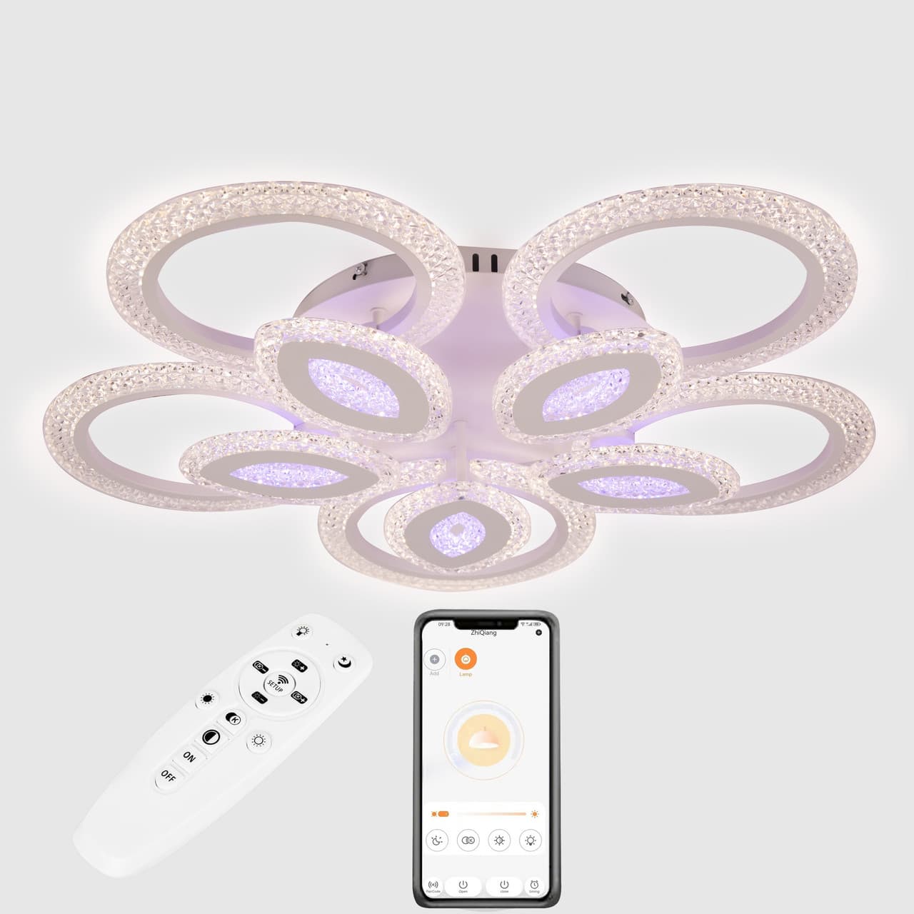 Стельова LED люстра, світлодіодний світильник Sunlight 5809/5+5