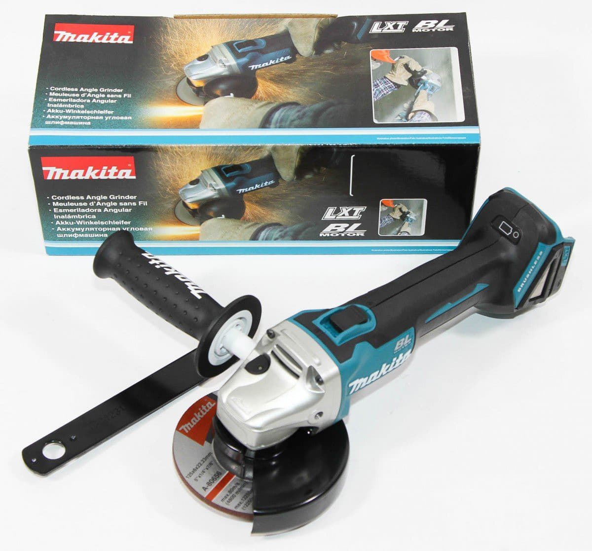 Акумуляторна кутова шліфувальна машина (безщіткова болгарка) Makita DGA 504 Z : 18B (без АКБ) — фото 5