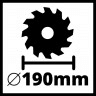 Потужна пила циркулярна акумуляторна Einhell TE-CS 18/190 Li-Solo New : з 18 V 4,0 Аг+ЗП, х.х. 3800 об/хв, диск 190 x Ø20 мм / 24 — фото 7
