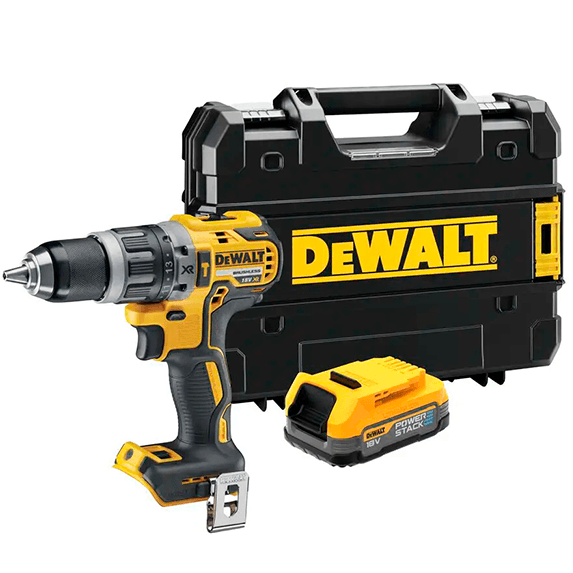 Професійний ударний дриль-шуруповерт акумуляторний DeWALT DCD796E1T : з АКБ 18V 1.7Ah, 70Нм (DCD796E1T)