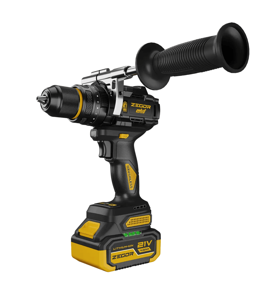 Акумуляторний шуруповерт ZEGOR CDPP-21BLH-170 (акум 21V 4.0Ah і зарядка)