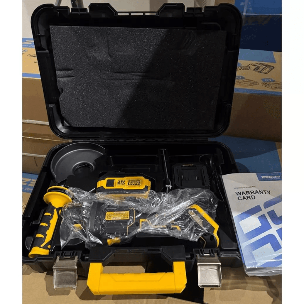 Потужна кутова акумуляторна шліфмашина Zegor AGTG-21BL-125 (акум 21V 4.0Ah 1шт і зп) (Серія Tiger) — фото 4