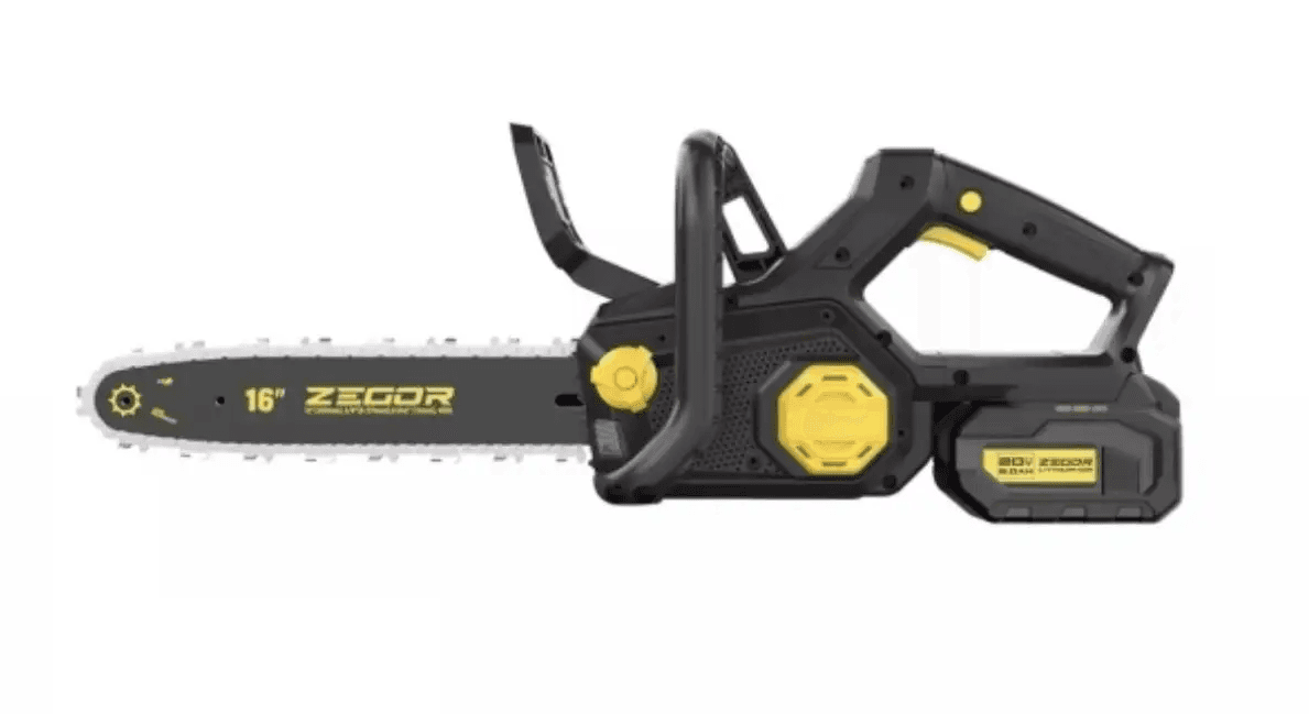 Пила ланцюгова акумуляторна Zegor CSPB-21BL-16W PROFESSIONAL : шина 405 мм (акум 2шт-21V 4.0Ah і зарядка)