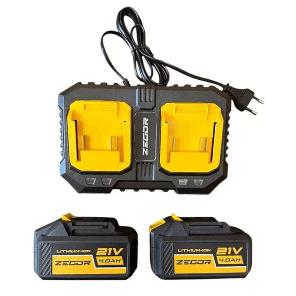Пила ланцюгова акумуляторна Zegor CSPB-21BL-16W PROFESSIONAL : шина 405 мм (акум 2шт-21V 4.0Ah і зарядка) — фото 4
