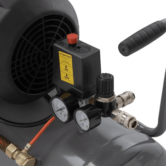 Потужний масляний компресор INTERTOOL PT-0007 50 л, 3,0 кВт, 220 В, 10 атм, 420 л/хв, 2 циліндри — фото 6