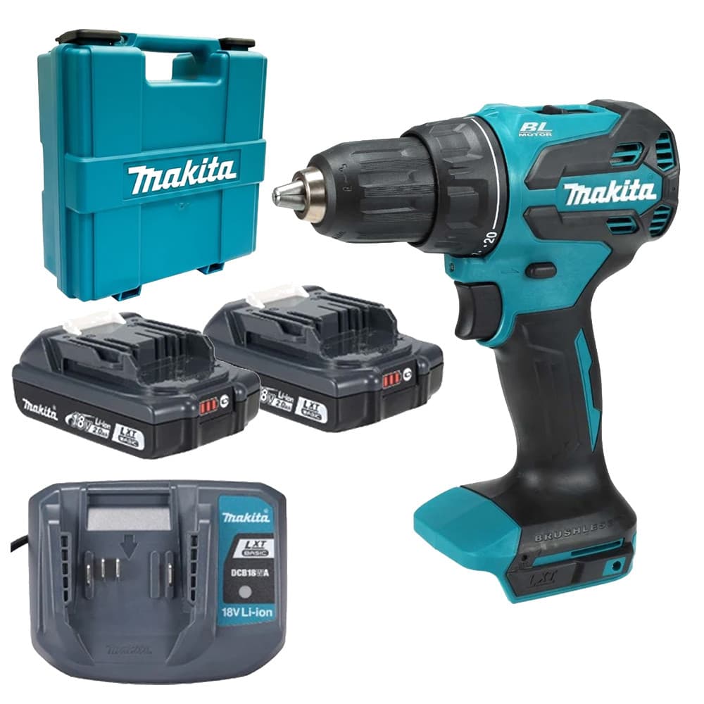 Акумуляторний дриль-шурупокрут Makita DDF490WVE 18В, 65 Нм, 2 АКБ 2.0 Аг, кейс