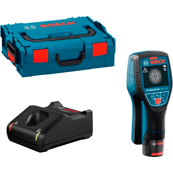 Універсальний детектор Bosch Professional D-tect 120 в L-Boxx 136 з 1 акб GBA 12V 2.0Ah та з/п GAL 12V-40