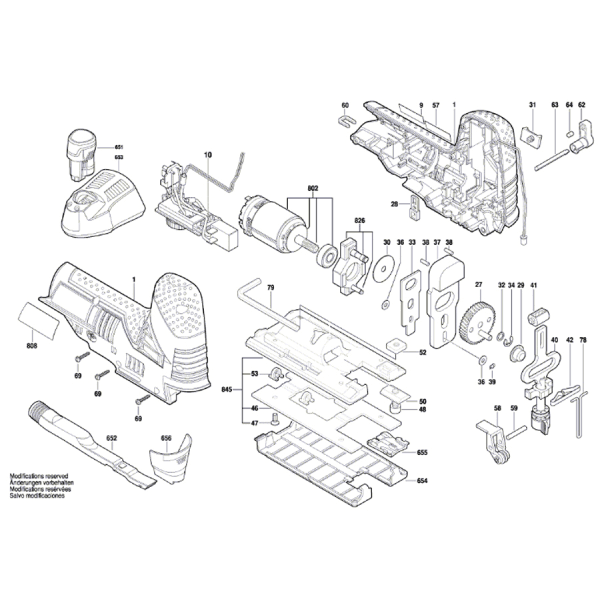 Акумуляторний професійний лобзик Bosch Professional GST 12V-70 12V Solo (06015A1001) без акума та зарядки — фото 5