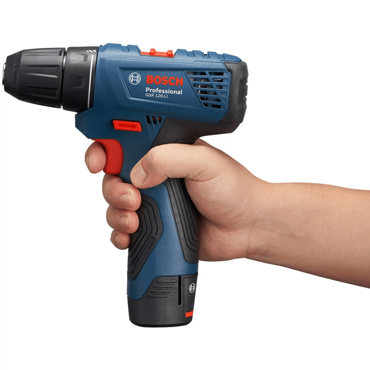 Акумуляторний дриль-шуруповерт Bosch GSR 120-LI Professional : кейс, 2шт АКБ 12V 2Ah, набір біт та свердел — фото 6