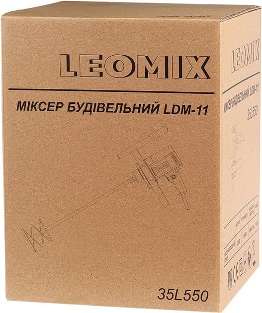 Дриль-міксер Leomix LDM-11 1100 Вт, 60–600 об/хв, М14, з вінчиком 130 мм — фото 5