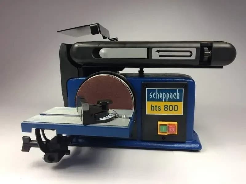 Стрічково-дисковий шліфувальний верстат Scheppach BTS 800, 370 Вт, стрічка 915×100 мм, диск 150 мм — фото 4
